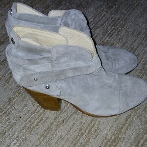 NEW Womens Rag & Bone Harrow Gray Suede Ankle Boots Sz: 39 (8)